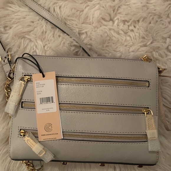 Rebecca Minkoff Bags Rebecca Minkoff Mini 5 Zip Leather Crossbody Bag Poshmark